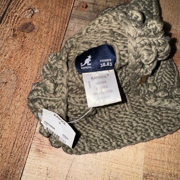 Kangol louz knit cassock hat beanie green NWT - Picture 3 of 5